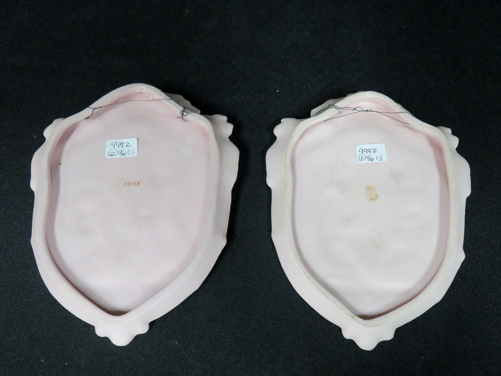 Pair of Pink Jasperware Plaques