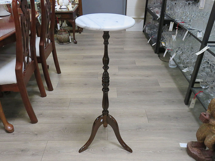 Wood & Marble Plant Stand
