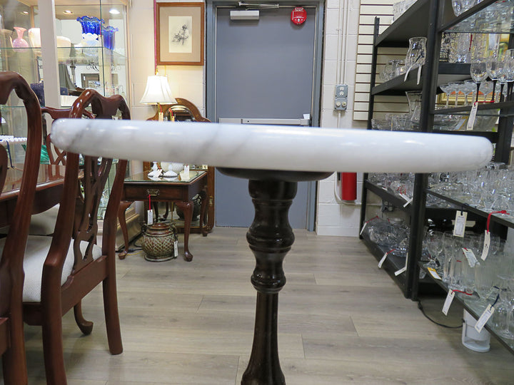 Wood & Marble Plant Stand