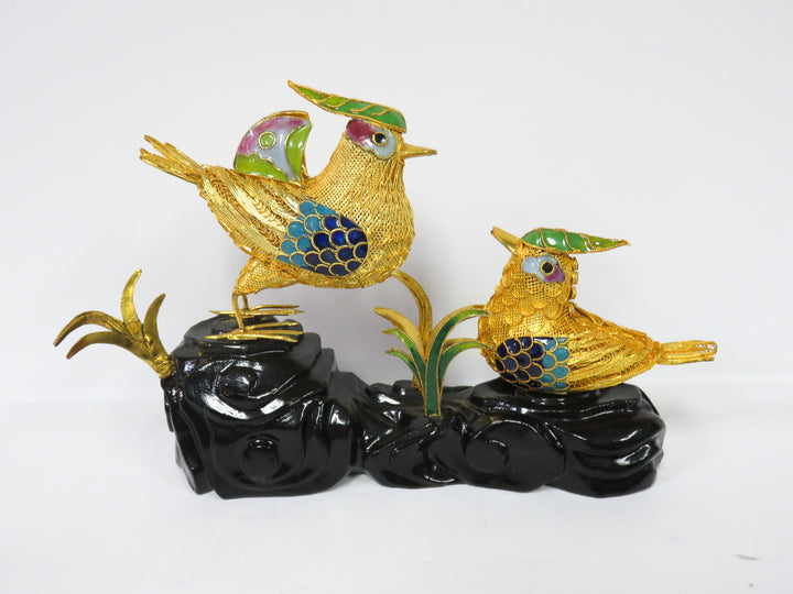 Cloisonne Enameled Birds