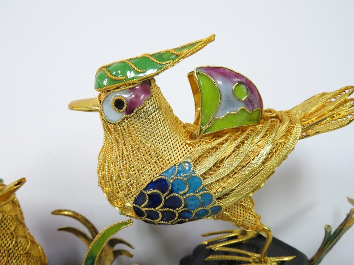 Cloisonne Enameled Birds