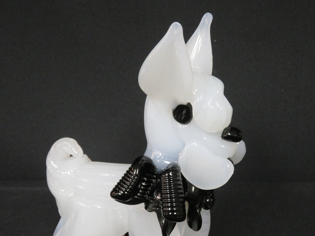 Vintage Art Glass Terrier Dog