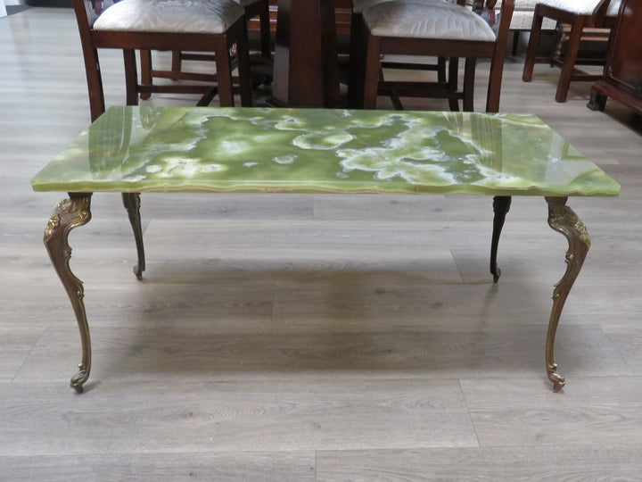 Onyx & Brass Coffee Table
