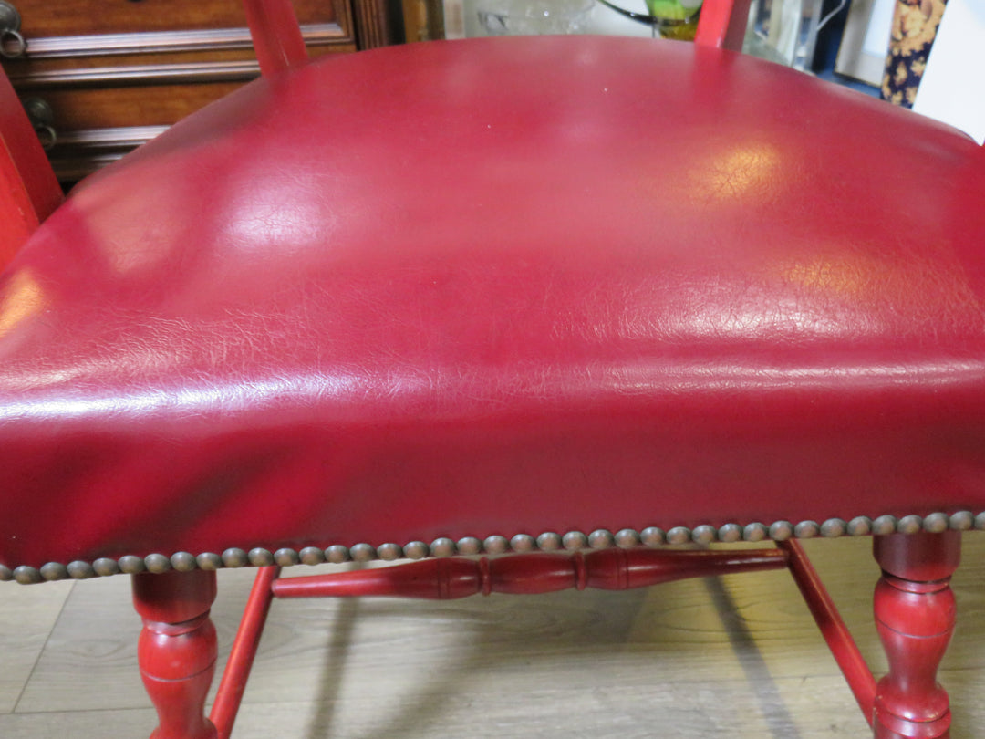 Traditional Leather Captain's Arm Chair