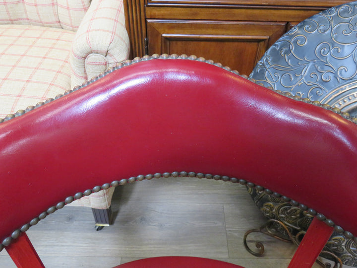 Traditional Leather Captain's Arm Chair