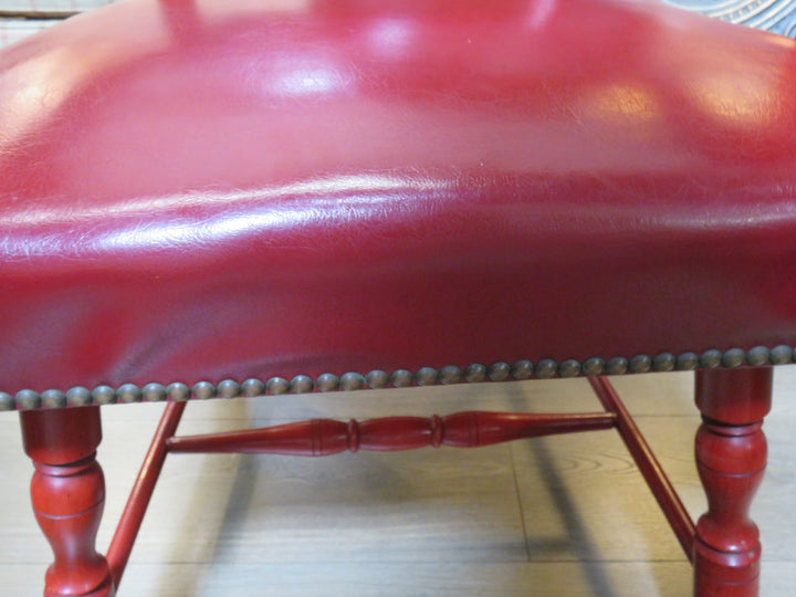 Traditional Leather Captain's Arm Chair