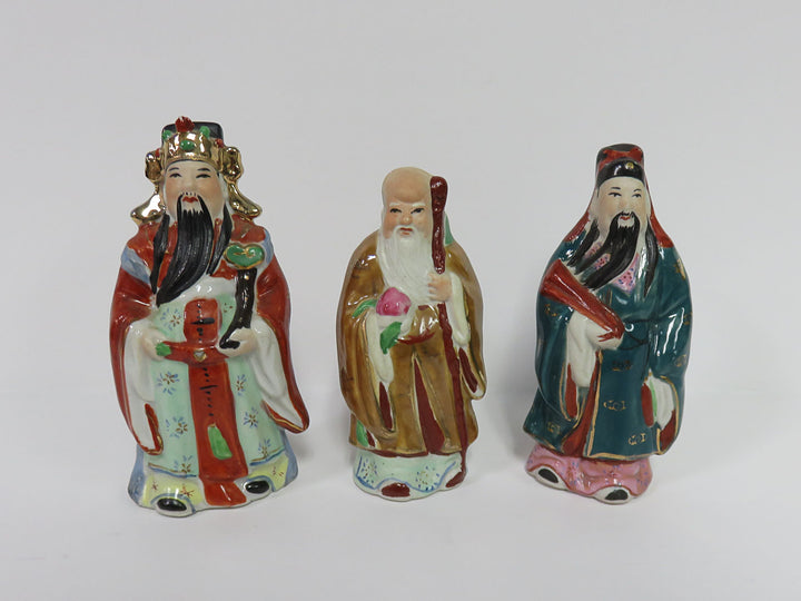 Three Chinese Deity Statues