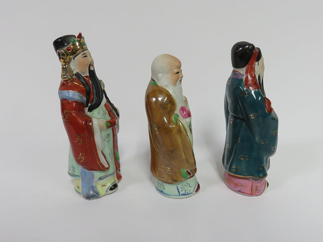 Three Chinese Deity Statues