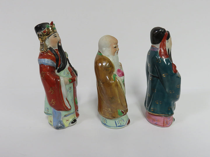 Three Chinese Deity Statues
