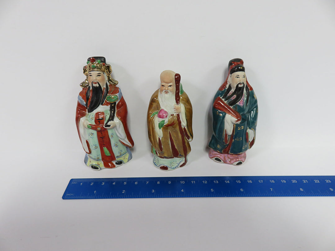 Three Chinese Deity Statues