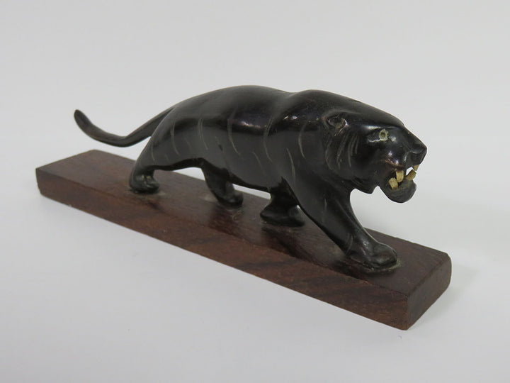 Carved Panther Figurine