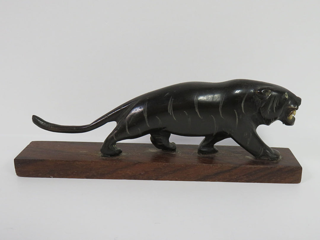 Carved Panther Figurine