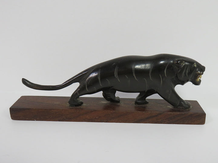 Carved Panther Figurine