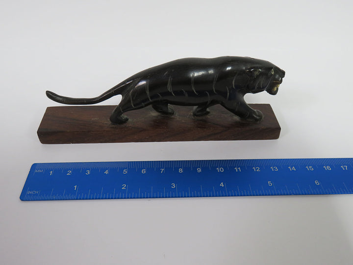 Carved Panther Figurine