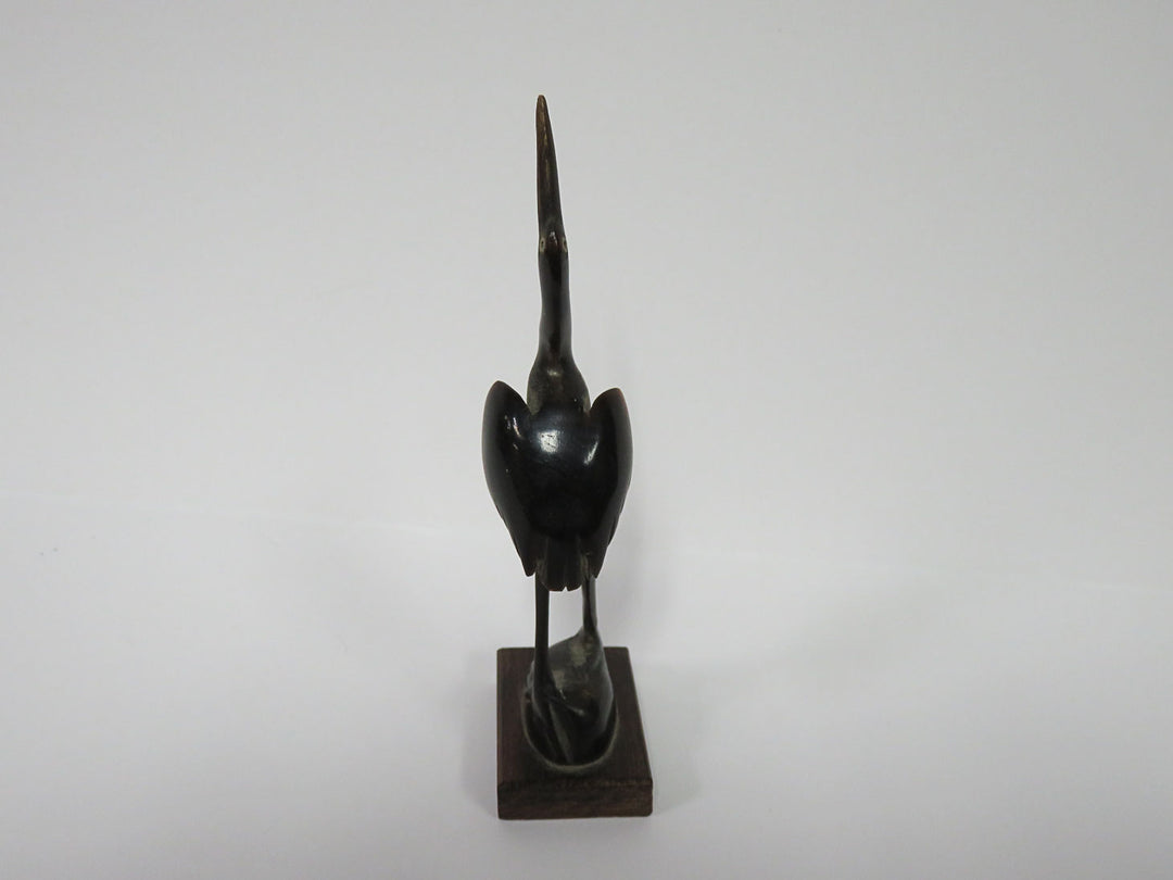 Carved Egret Figurine