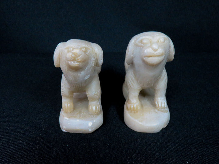 Pair of Soapstone Dogs