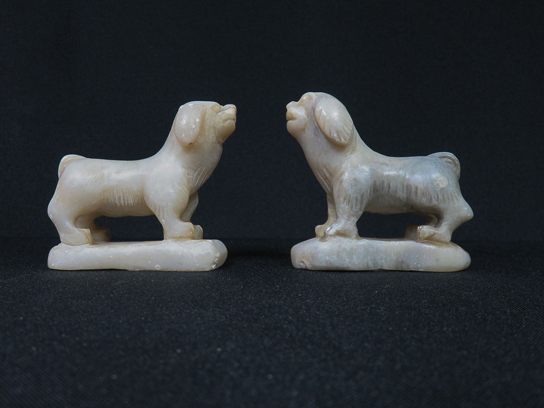 Pair of Soapstone Dogs