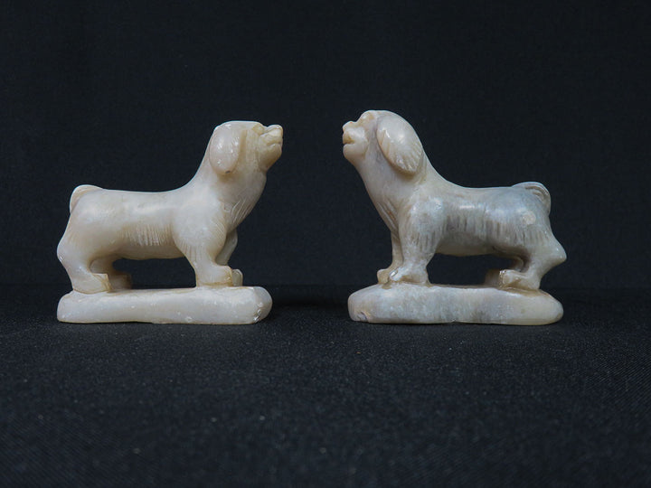 Pair of Soapstone Dogs