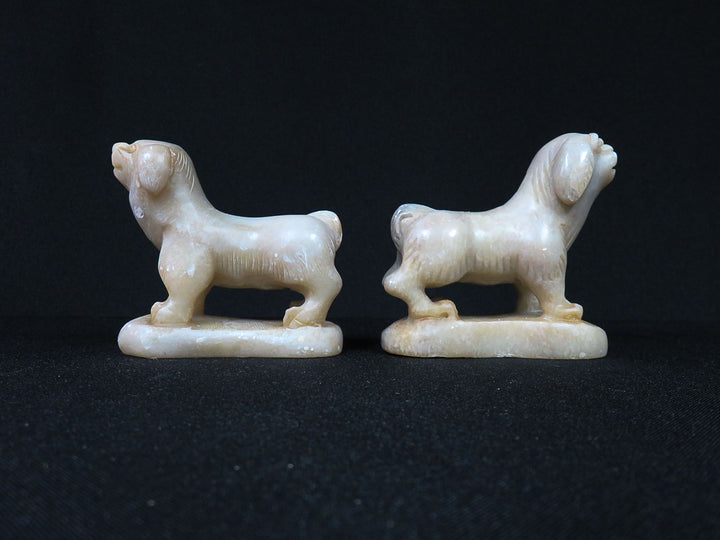 Pair of Soapstone Dogs