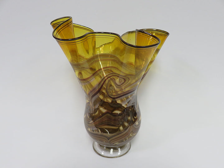 Signed Handkerchief Vase