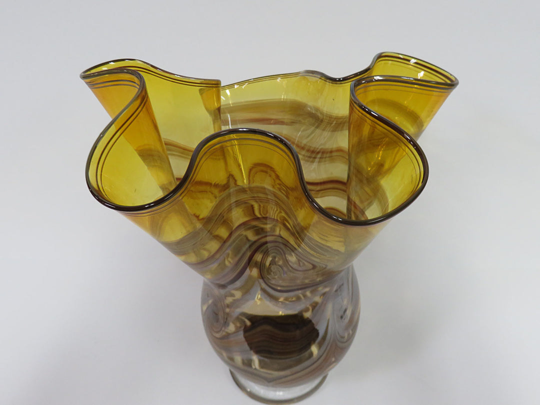 Signed Handkerchief Vase