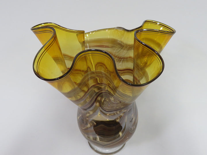 Signed Handkerchief Vase