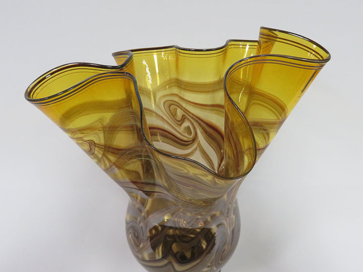 Signed Handkerchief Vase