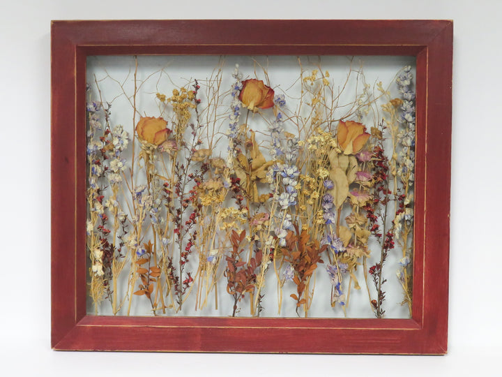 Dried Flowers in Window Frame