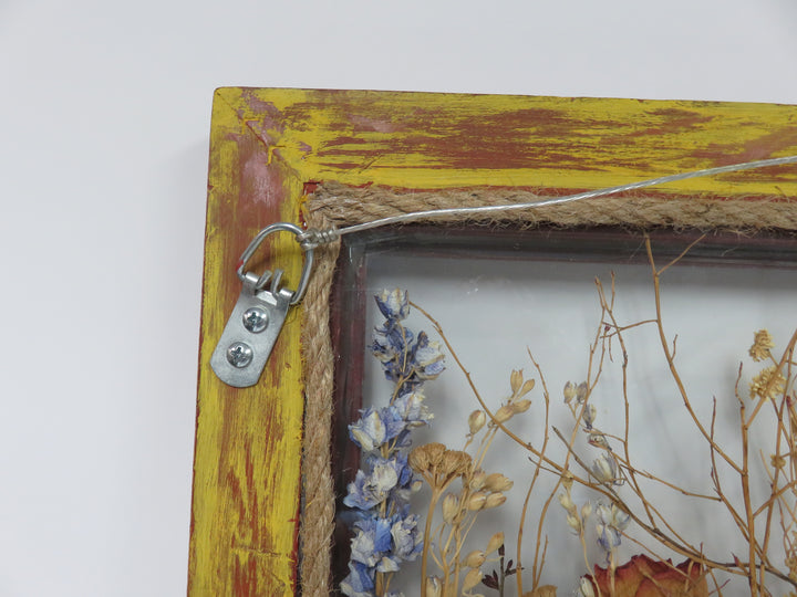 Dried Flowers in Window Frame