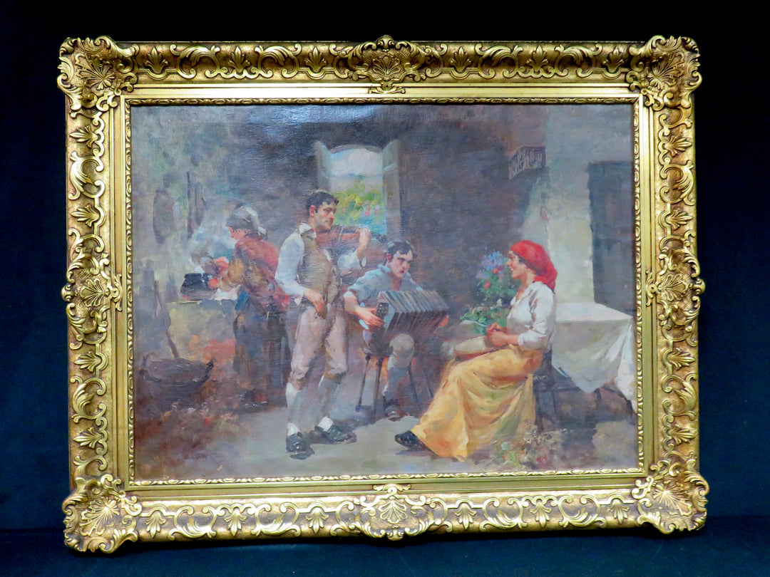 Musical Scene Oil Painting