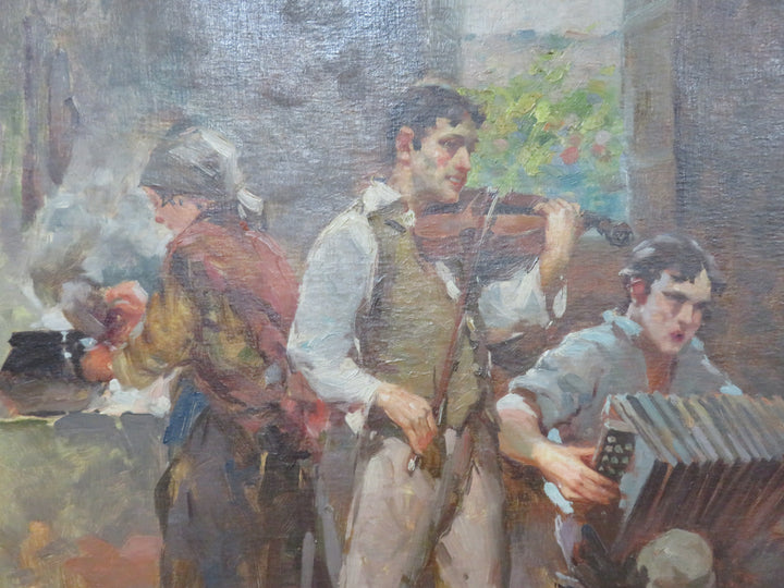 Musical Scene Oil Painting
