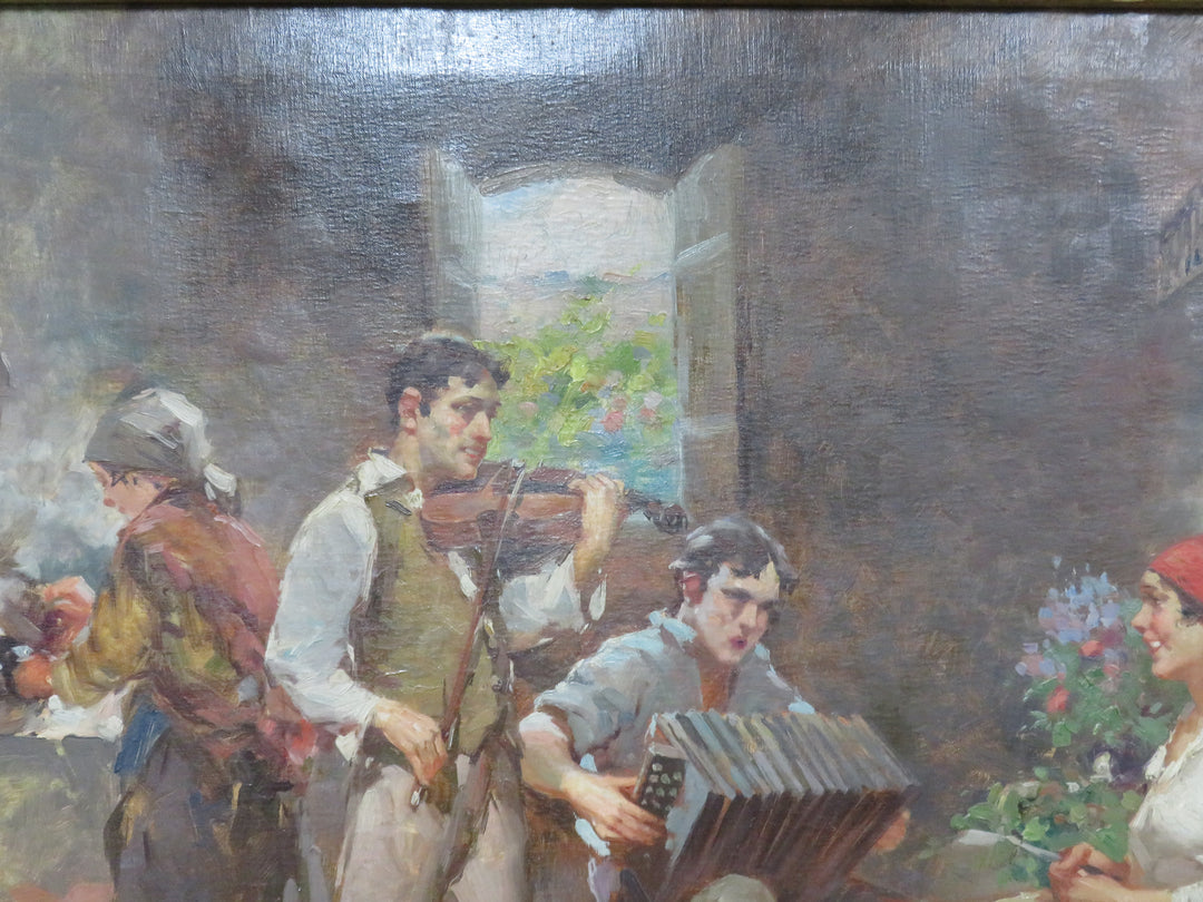 Musical Scene Oil Painting
