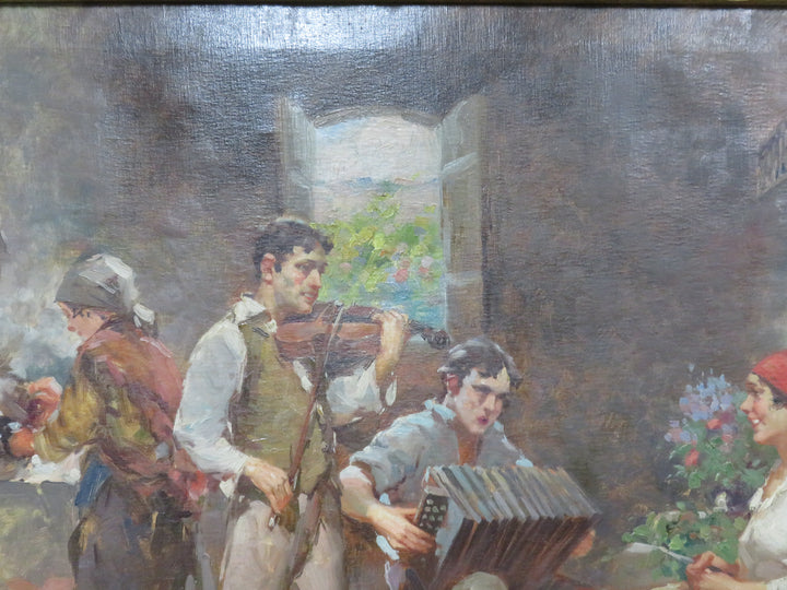 Musical Scene Oil Painting