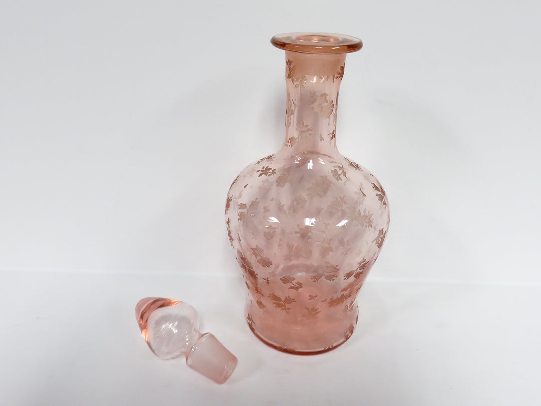 Pink Glass Decanter