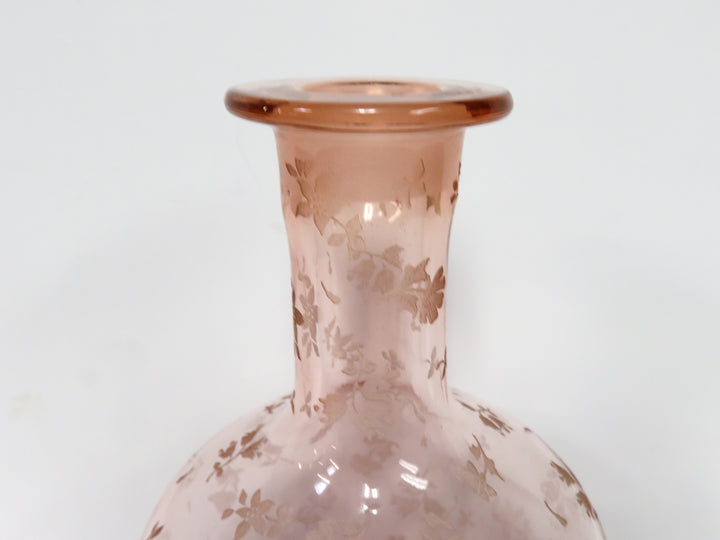 Pink Glass Decanter