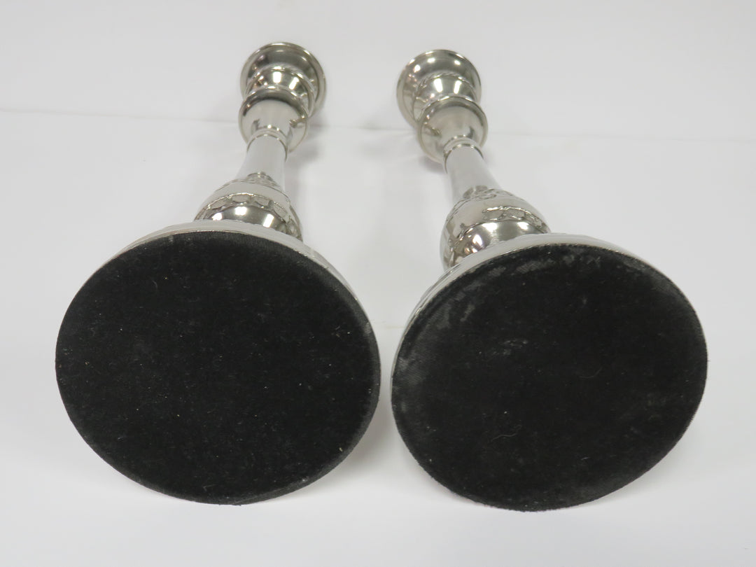 Tall Embossed Candlesticks