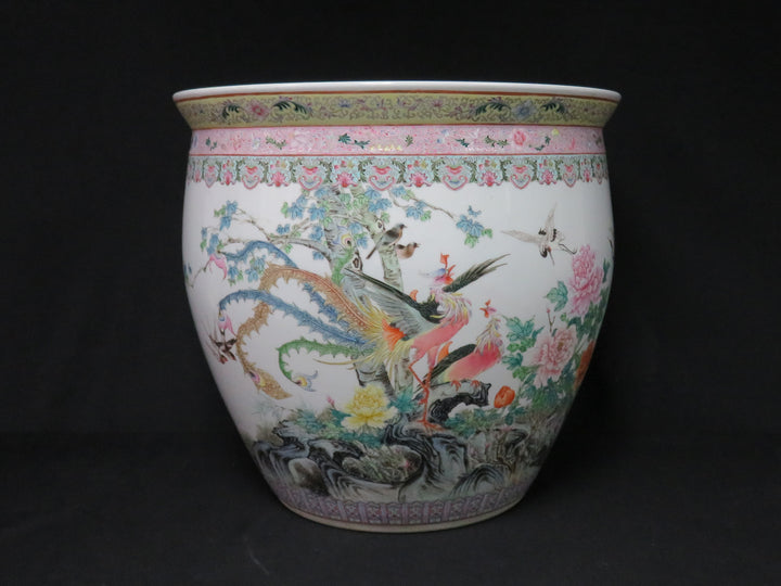 Oversized Chinese Famille Rose Planter