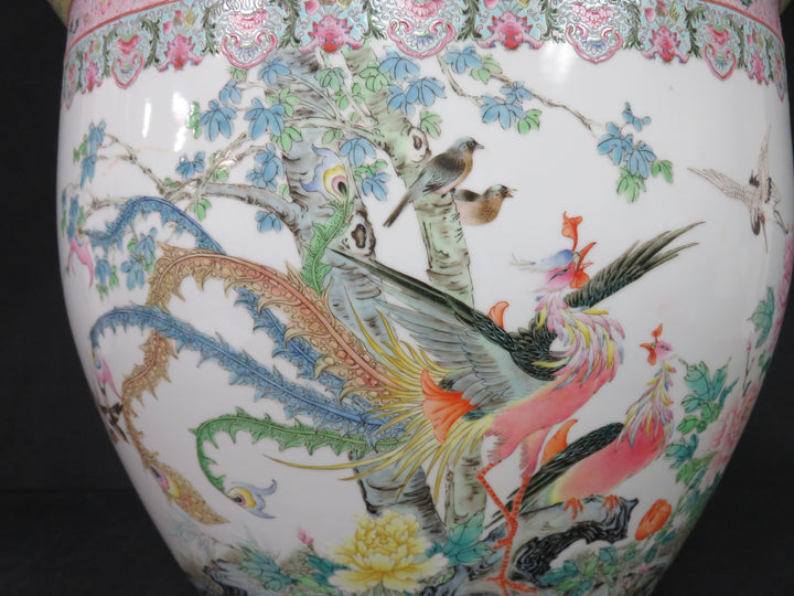Oversized Chinese Famille Rose Planter