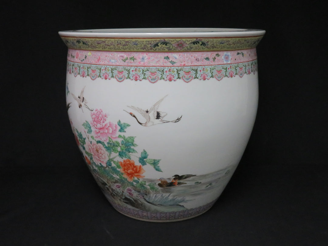 Oversized Chinese Famille Rose Planter
