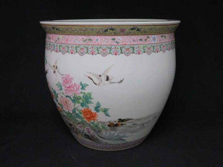 Oversized Chinese Famille Rose Planter