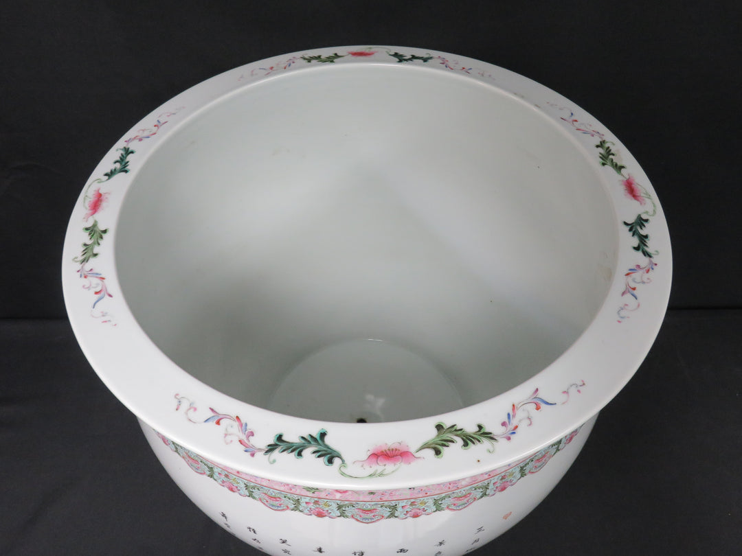 Oversized Chinese Famille Rose Planter