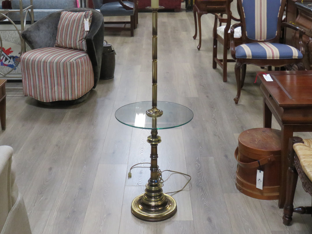 Brass & Glass Floor Lamp