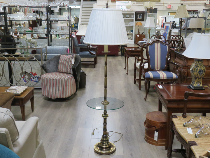 Brass & Glass Floor Lamp