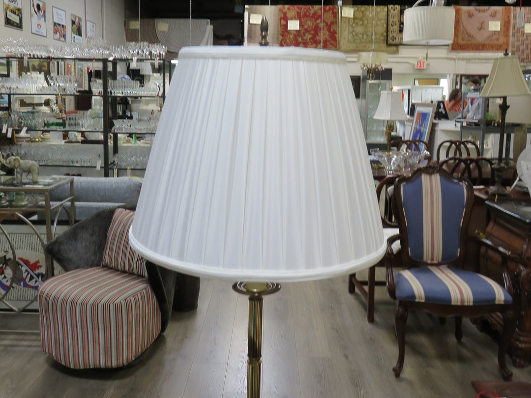 Brass & Glass Floor Lamp