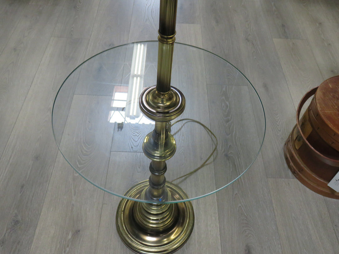 Brass & Glass Floor Lamp
