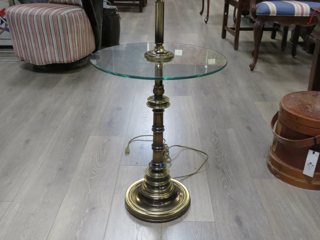 Brass & Glass Floor Lamp