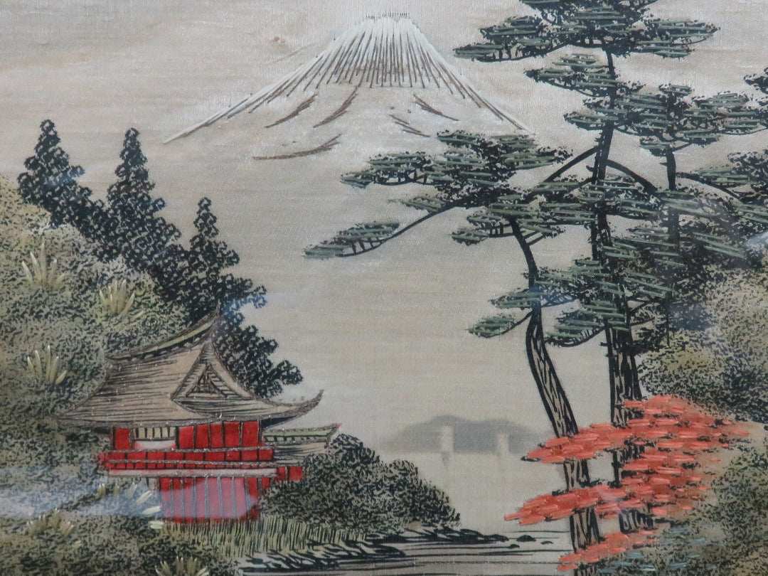 Vintage Mid-Century Silk Embroidery