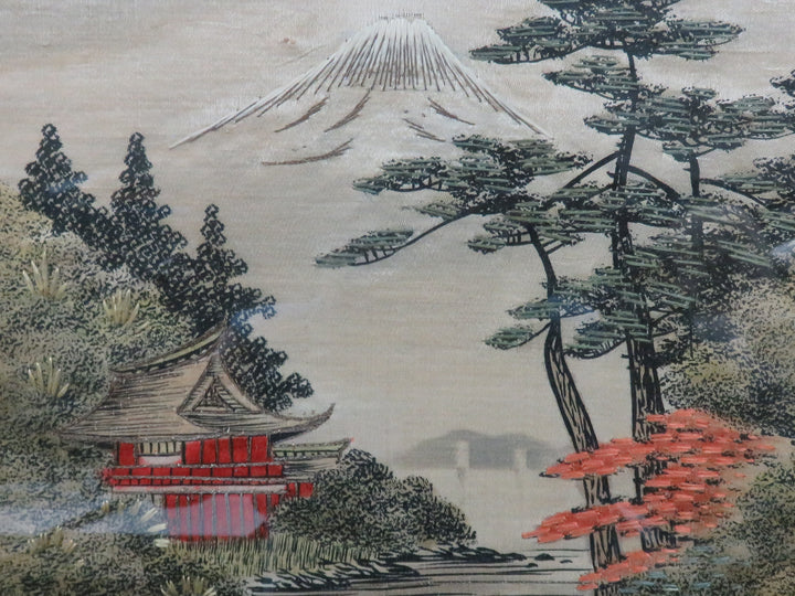 Vintage Mid-Century Silk Embroidery