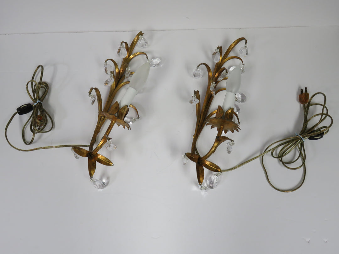 Pair of Gold Sconces
