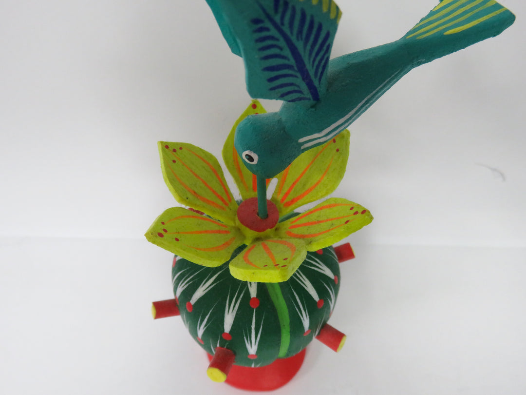 Hummingbird & Cactus Figurine